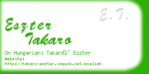 eszter takaro business card